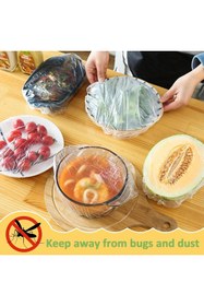 Resim Hype Store 100’lü Yeniden Kullanılabilir Elastik Plastik Kase Kapakları – Şeffaf, 12x30 cm, Hava Geçirmez Gıda 