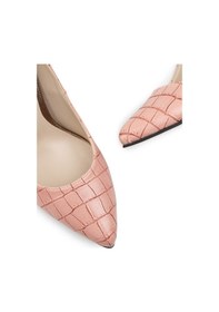 Resim Deery Pembe Kroko Stiletto Kadın Topuklu Ayakkabı Pembe 