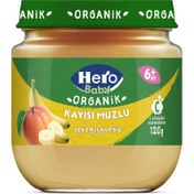 Resim HERO Baby Organik Kayısılı Muzlu Kavanoz Maması 120g 
