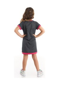 Resim Denokids Mushi Astrocorn Kız Elbise Gri 