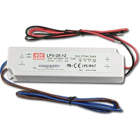 Resim Mean Well LPV 35 12 12 Volt 3 Amper IP67 Adaptör 