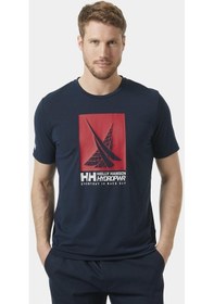 Resim Helly Hansen Hp Race Graphic Erkek T-shirt-27976-lacivert Lacivert 
