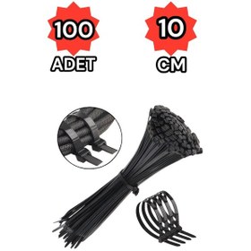 Resim Tork 2.5x100 Mm 100 Adet Cırt Kelepçe Plastik Kablo Bağı Siyah 10 Cm 