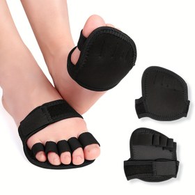 Resim 1 Çift MASEDA Ayarlanabilir Beş Parmak Ön Ayak Pedleri - Aşınmaya Dayanıklı Dans & Yoga Desteği, Nefes Alabilen EVA Yastıklama Kayışlı, Erkekler & Kadınlar için Çok Renkli Seçenekler, Bale, Pilates, Modern Dans Ayakkabıları için İdeal | Uyumlu Tasarım | Dayanıklı EVA Malzeme 