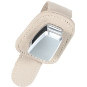 Resim Xindoker Araç Güneş Görünürlüğü Klipsi - Alüminyum Deri Güneş Gözlüğü Tutucu, Güneş Perdesi Depolama Aracı, Sünger Içli, Kırılma Engeli, Bej 