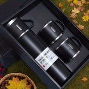 Resim 1 adet Paslanmaz Çelik Vakumlu Termos Seti - 16.9oz İzoleli Seyahat Bardağı Kapak ile, İçecekleri Saatlerce Sıcak veya Soğuk Tutuyor, Dış Mekan Aktiviteleri ve Ofis Kullanımı için Mükemmel, İş, Su Şişeleri, Boş Zaman 