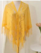 Resim Mila-safi Baş İçin Şal, Düğün Bornozu, Boğaza Sarkık Kilise Şalı 386361898 Gri 