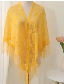 Resim Mila-safi Baş İçin Şal, Düğün Bornozu, Boğaza Sarkık Kilise Şalı 386361898 Gri 