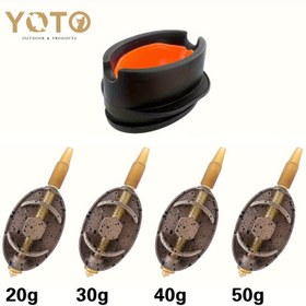 Resim YOTO 5’i 1 Arada Sazan Balıkçılık Besleyici Seti - Çinko Alaşım Ağırlıklar (0.71oz/1.06oz/1.41oz/1.76oz) & Hızlı Açılır Kalıp - Temel Su Altı Olta Ekipmanları 