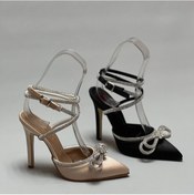 Resim Berra Butik Saten Stiletto Abiye Ayakkabı 
