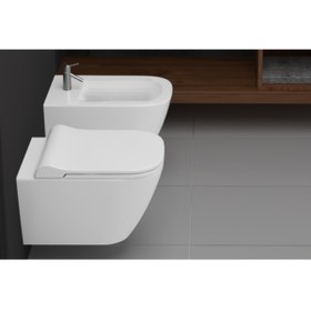 Resim TURAVİT Luna Rimout Kanalsız Asma Klozet Kapak Ln5611 