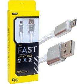 Resim METAL ÖRGÜLÜ MICRO USB ŞARJ VE DATA KABLOSU 