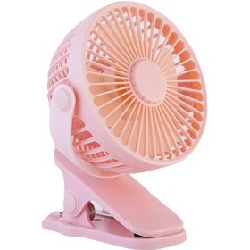 Resim Creative Mini Taşınabilir Masa Vantilatörü Klipsli Şarj Edilebilir Pembe Usb İle Çalışır 