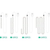 Resim Pazly 10 Adet Led Makyaj Aynası Işıklı Akıllı Sensörlü Banyo Aynası 1,5 M Usb Kablolu Kısılabilir Şerit Işık 