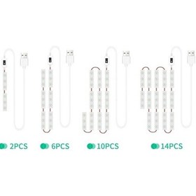 Resim Pazly 10 Adet Led Makyaj Aynası Işıklı Akıllı Sensörlü Banyo Aynası 1,5 M Usb Kablolu Kısılabilir Şerit Işık 