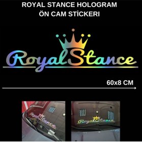 Resim CybillStore Royal Stance Hologram Uzun Cam Sticker 60x8 