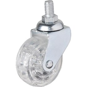 Resim Hts 326 - 50x20 Mm Şeffaf Makaralı Vidalı Teker 4 Adet - 