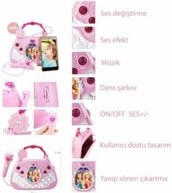 Resim Vardem BAO-1706 Mikrofonlu Mp3 Çalar Parti Müzikleri El Çantası- 