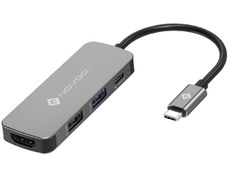 Resim Novoo Type-C to 2 USB-A 4K HDMI PD 100W Dönüştürücü Adaptör Uzay Gri 