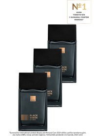 Resim Avon Black Suede Dark Erkek Parfüm Edt. Üçlü Set 