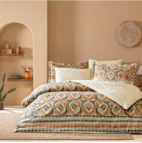 Resim Linens Sc Fresnel Nevresim Takımı Tek Kişilik Turuncu Turuncu 