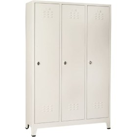 Resim Jessan Ofis Standart 3'Lü Soyunma Dolabı Gri 