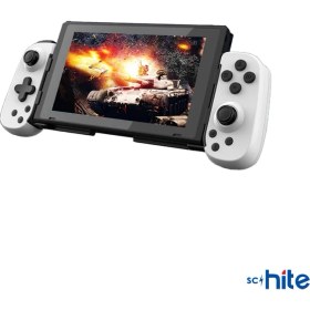 Resim Schitec Android Ios Harmonyos Switch Androidtv Windows Akıllı Bluetooth Teleskopik Gamepad Joystick Beyaz D6 