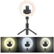Resim Cbtx Yesıdo Sf12 Taşınabilir Bluetooth Uzaktan Kumanda Teleskopik Telefon Tutucu Tripod Subt Selfie Sopa İle Ring Dolgu Işığı 