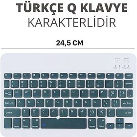 Resim Novstrap Huawei Honor Pad 8 / 9 / X8 / X8a / X8 Pro / X9 İle Uyumlu Bluetooth Klavye Mouse Seti Yeşil Koyu Optik 