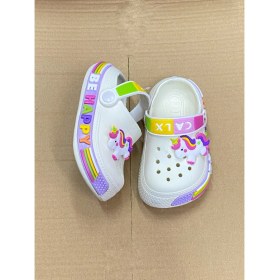 Resim Çocukça Moda Kız Çocuk Unicorn Figürlü Kaydırmaz Taban Terlik Sandalet 