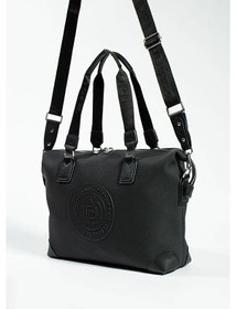 Resim Just Polo Kadın Büyük Valiz Boy Ayarlanabilir Askılı Lüks El Ve Omuz Çantası Shopper Siyah 