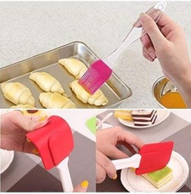 Resim 2& 39 Li Silikon Pasta - Börek - Poğaça Yağ Fırçası Ve Spatula Seti Diğer 
