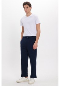 Resim Tudors Erkek Lacivert Baggy Fit Rahat Kesim Modal Kumaş Soft Doku Beli Bağcıklı Yan Cepli Eşofman Altı-46291 