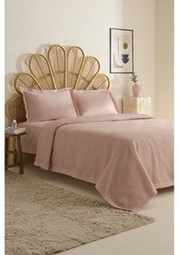 Resim Karaca Home Maisy Bambu Çift Kişilik Pike Takımı Pudra Pudra 