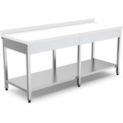Resim Empero EMP.PTT.60200 Alt Raflı Polietilen Çalışma Tezgahı 200x60x85 CM 