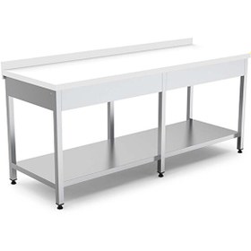 Resim Empero EMP.PTT.70180 Alt Raflı Polietilen Çalışma Tezgahı 180x70x85 CM 