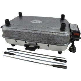 Resim Taner Mega Boy Demir Döküm Elektrikli Izgara Barbekü 40X11X25CM Kullanım İçin İdeal 