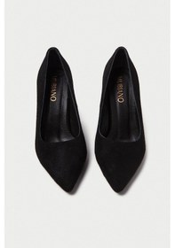 Resim Mubiano Hakiki Deri Mb970-s Kadın İnce 9 Cm Topuklu Siyah Süet Stiletto & Topuklu Ayakkabı Siyah 