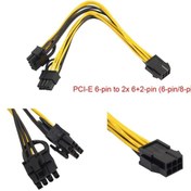 Resim Mykablo 8 Pin To 2x 6+2 Pin Ekran Kartı Güç Çoklayıcı Kablo 