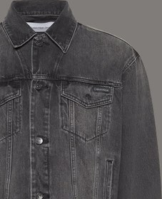 Resim Calvin Klein 90S BLACK FOG TRUCKER Siyah Erkek Kot Ceket 