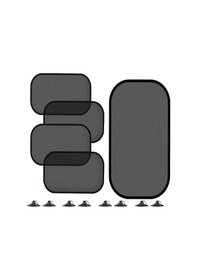 Resim Sones Gözeneksiz Vantuz Araba Mesh Güneşlik Siyah Arka Blok+siyah Yan Blok X 4 