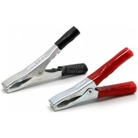 Resim Eltos Akü Takviye Maşası Mini Kırmızı-siyah 1 Çift 