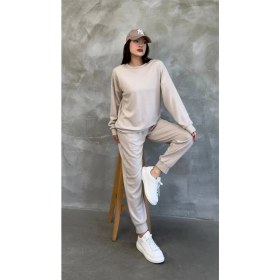 Resim Ponçik Kadın Modal Scuba Mevsimlik Eşofman Takımı - Soft Touche, Oversize Spor 25503 