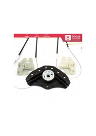 Resim BMW 3 E46 2001-2005 4/5 Kapı İçin Ön Sağ Cam Kriko Seti Kapaklı 