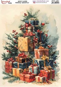 Resim Pirinç Dekopaj Kağıdı 30x42cm Pty-287 Yılbaşı 