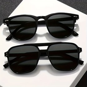 Resim Erkekler için Günlük Gözlükler, 2'li Paket, Titreşim Karşıtı Tam Çerçeve, Moda PC Lensler, Aktivite Gözlüğü 