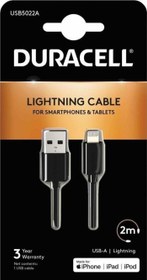 Resim 2m Lightning to USB-A Şarj Kablosu - Siyah Duracell