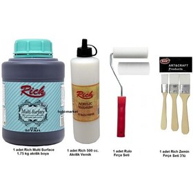 Resim Rich Multi Surface Akrilik Boya 1.75 Kg Set 2238 Siyah N11.4063 