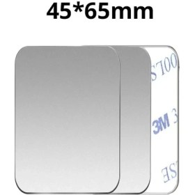 Resim GongtuShop 3 Adet Gümüş 45X65 Stili Etiket Metal Plaka Disk Demir Levha Mıknatıs Cep Telefonu Tutucu Için Manyetik Araç Telefonu Standı Sahipleri Için (Yurt Dışından) 