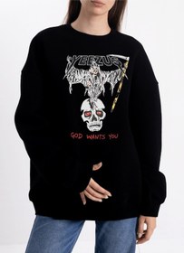 Resim Unisex Yezuş Sweatshirt Siyah 